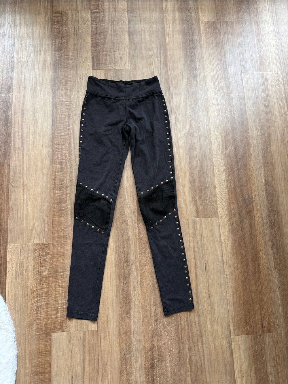 bp Black Leggings with Stud Detail